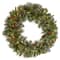 30" Crestwood® Spruce Wreath with Cones, Red Berries, Glitter & 70ct. Warm White Battery Operated LED Lights with Timer